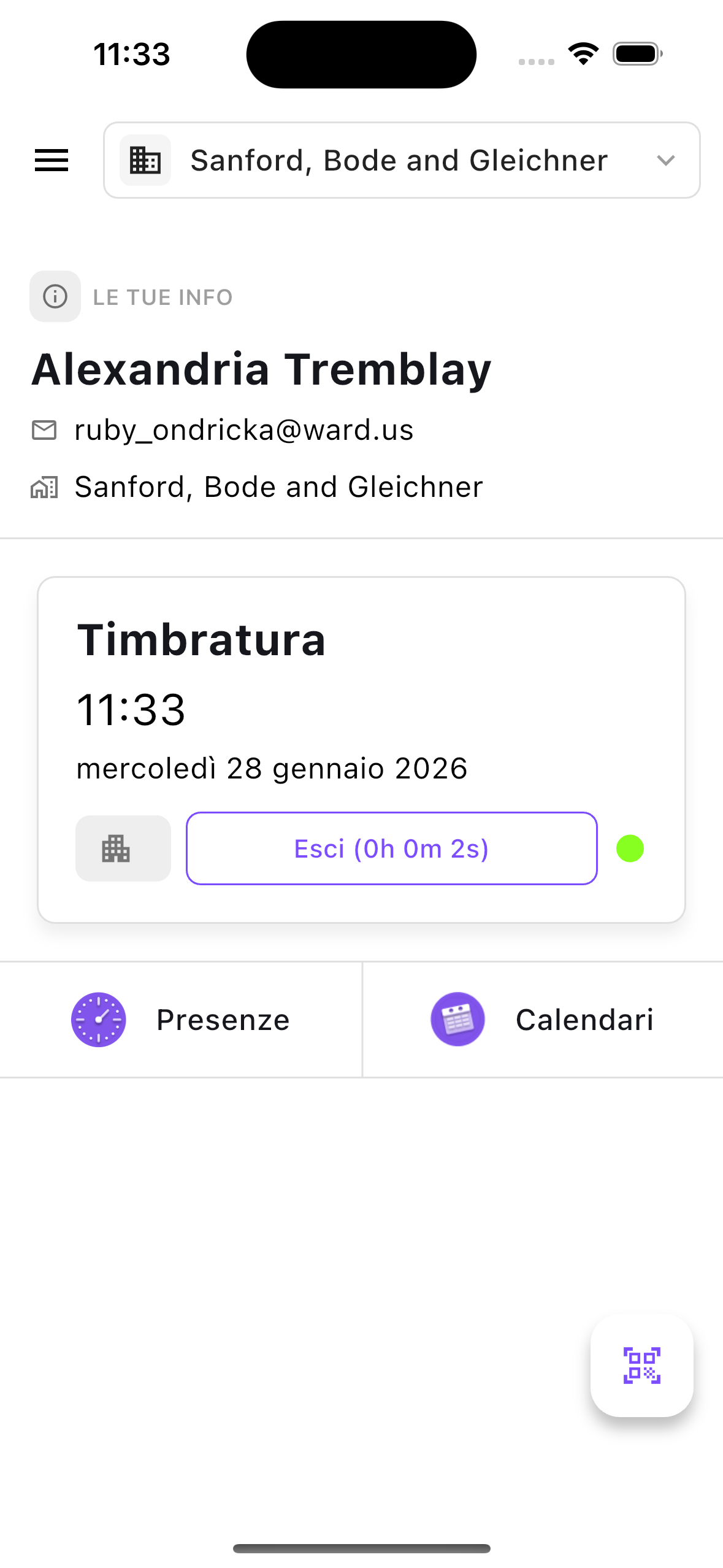 Home quando l'utente è già entrato